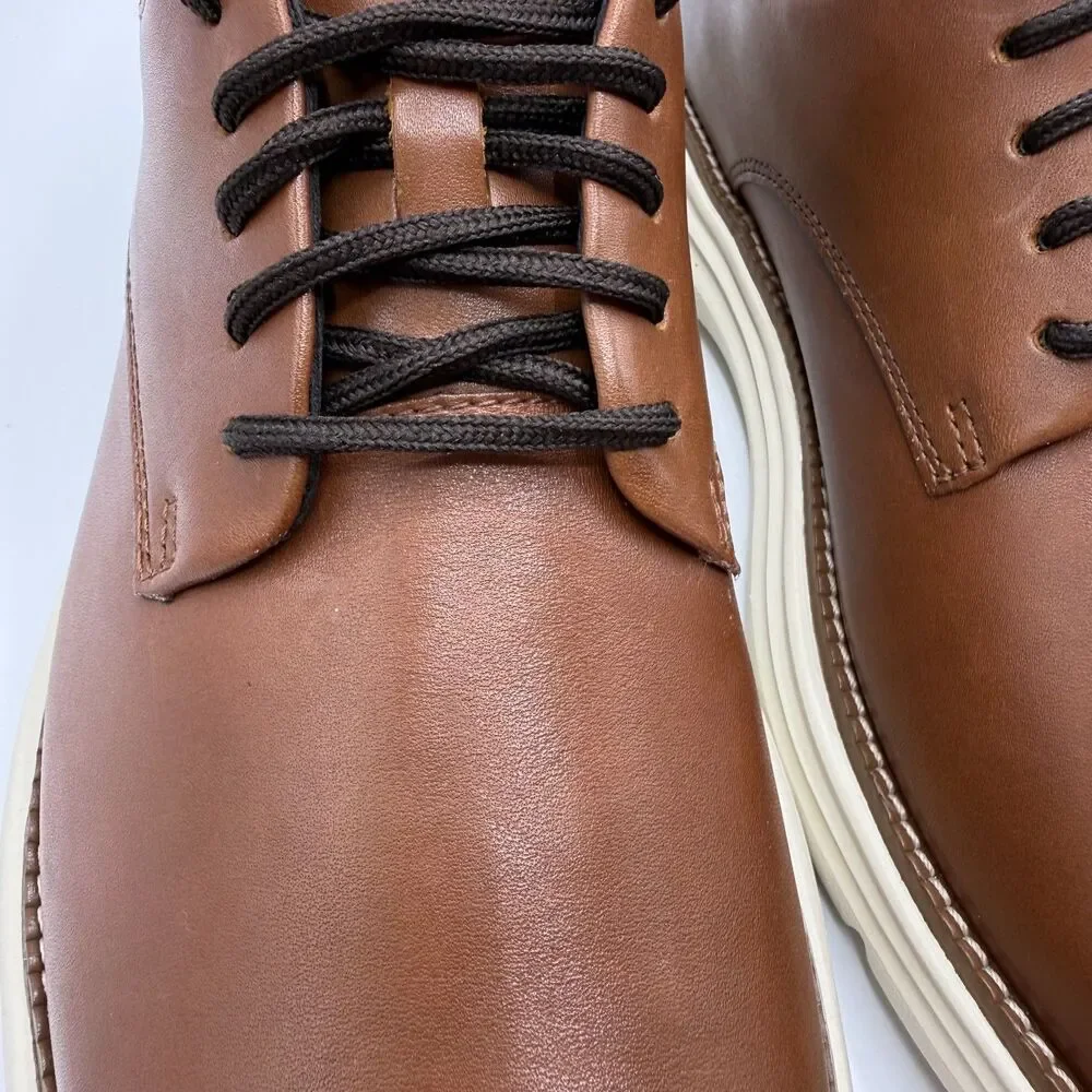 Cole Haan Grand + Ultra Oxford British Tan Leather Mens Size 8M